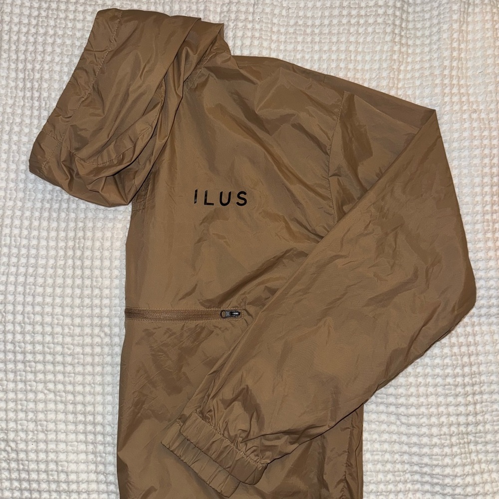 ILUS Label Brown Cropped Windbreaker Jacket